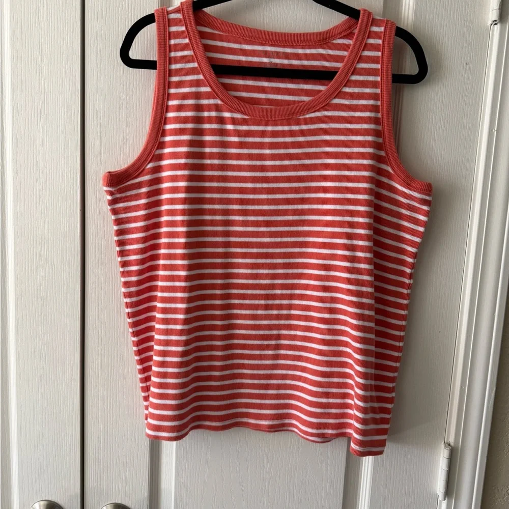 Striped Coral Tank Top - Picture 1 of 1